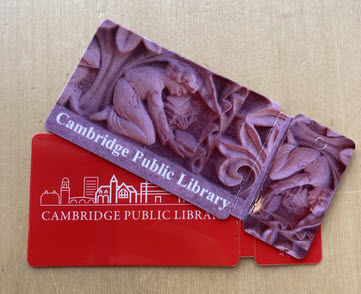 An image of two existing Cambridge Public Library cards