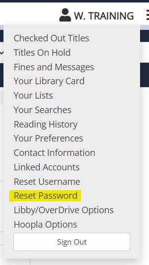 Aspen Reset Password