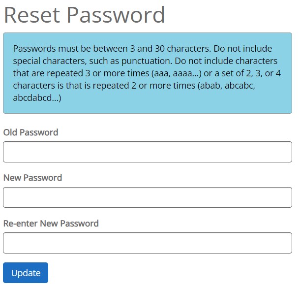 Reset Password