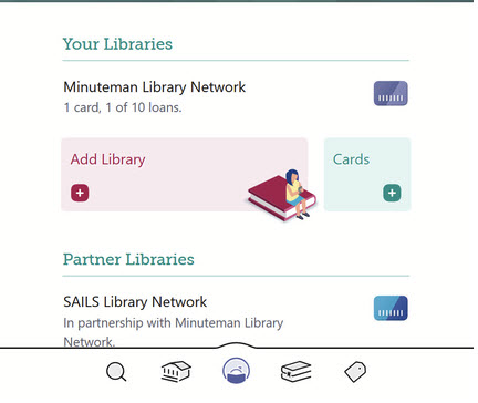 Libby app menu screen